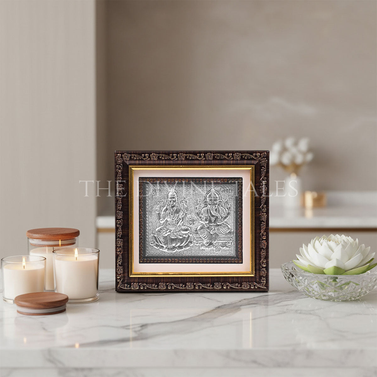 Laxmi Ganesh Ji Frame 999 Silver